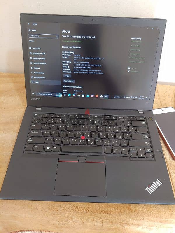 Lenovo in very excellent condition core i5, 6th generation RAM8 SSD256 0