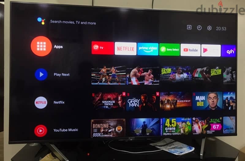 55” Sony smart tv android 4K HDR 1