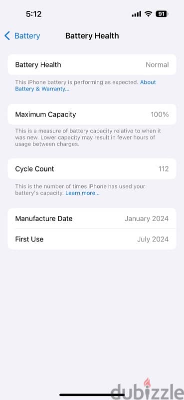 IPHONE 15 PRO. 128gb 100% battery health. with warranty, july 2025 5