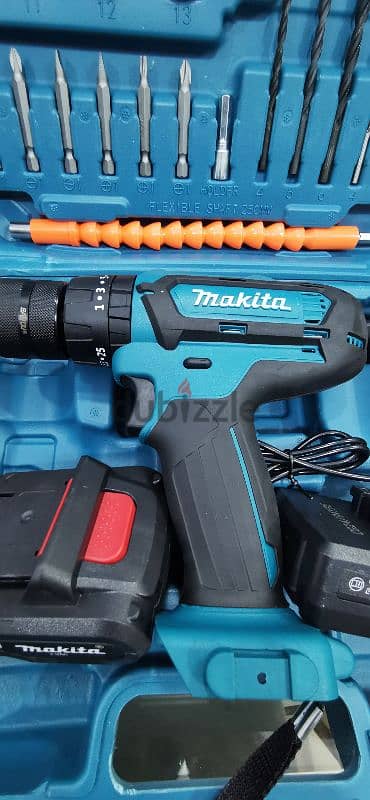 makita portable drill with dual battery 1