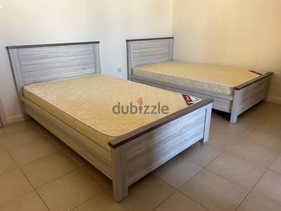 2 Unused Twin Beds (120x200 cm) from Home Box with Mattresses