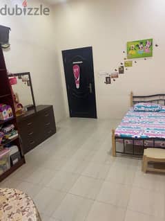 Single bedroom with attached bathroom in a 2BHK flat in Hidd 0