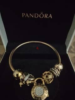 PANDORA BRACELETS WITH  6 LOVELY CHARMS 0