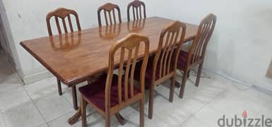 6 seater wooden dining table for sale- 65 BD 0