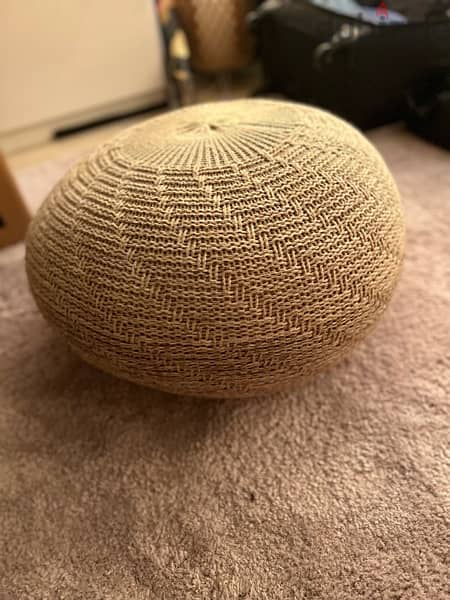 Beige pouffe 45 cm 1