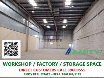 WAREHOUSE Suitable for FACTORY ACTIVITY, 35KVA 3Ph, Call Us 39689555