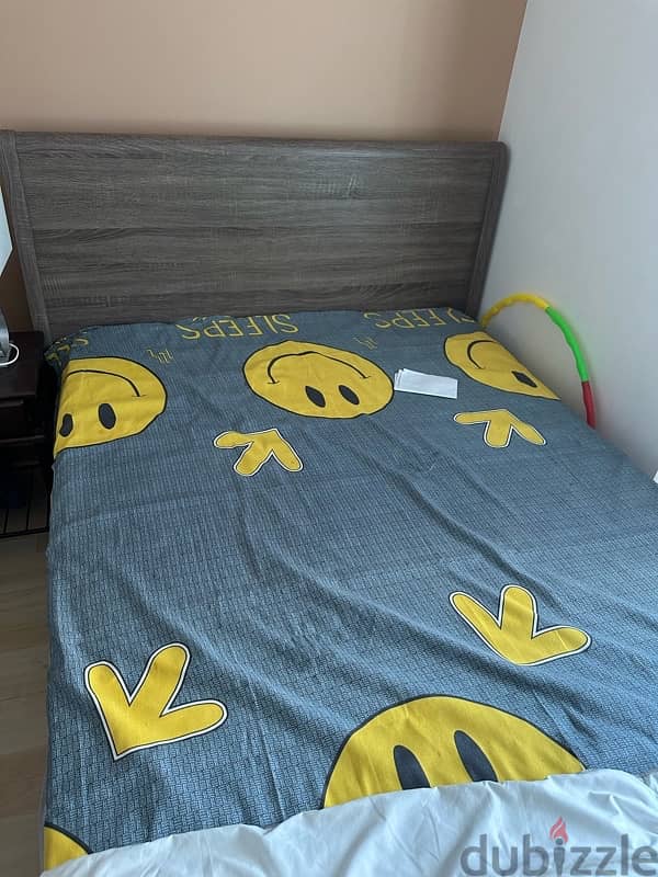 Urgent Sell: Single Bed with Mattress for Sale 2