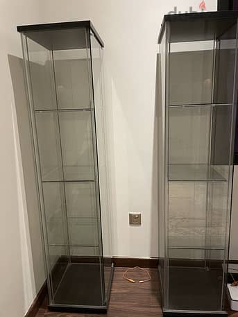 2 IKEA Detolf Glass Display Units, Great Price! 1