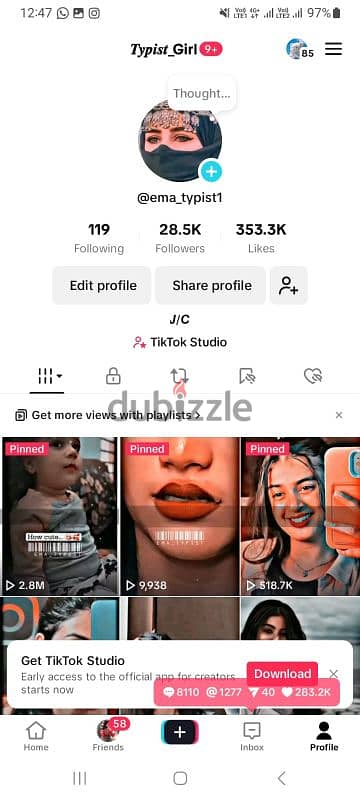 Tiktok Account for sale 40K Followerrs 2