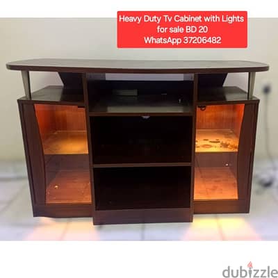 Heavy Duty tv table with light and other items for sale with Delivery