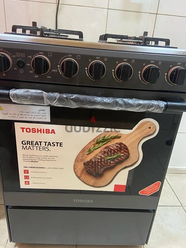 فرن  غاز توشيبا مع فُل سيفتي جديد - New Gas Cooker TOSHIBA Full Safety 0