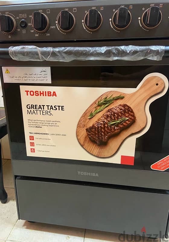 فرن  غاز توشيبا مع فُل سيفتي جديد - New Gas Cooker TOSHIBA Full Safety 3