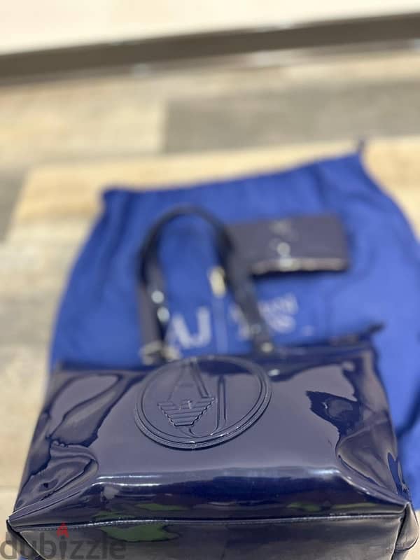 armani jeans bag and matching wallet set 1