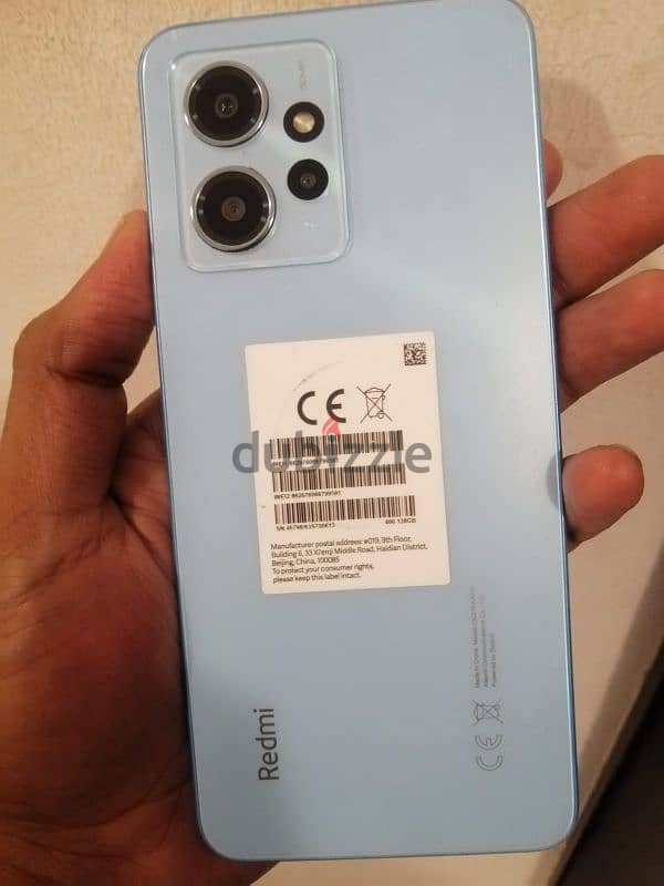 redmi note 12 8GB and 128gb with box and charging 3