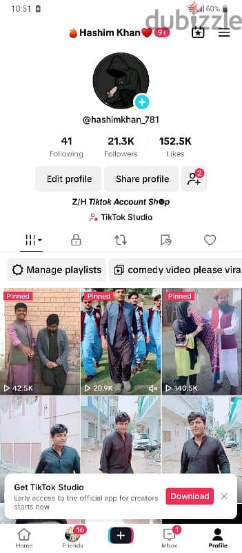 Tiktok Account For sale 40K Plus Followerrs 2