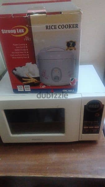 used microwave & new rice cooker for sale 0