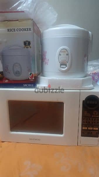 used microwave & new rice cooker for sale 2