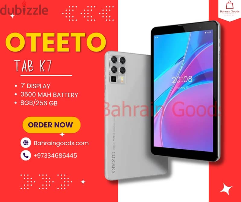 Oteeto Tab K7 7.0 Inch Dispaly 8GB/256 0