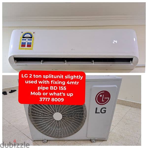 LG splitunit 2 ton and other household items for sale with delivery 0