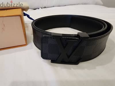 Louis Vuitton Monogram Belt Men Black/Black size 110/44