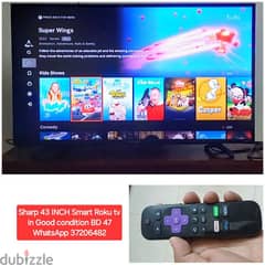 Sharp 43 inch smart roku tv and other items for sale with Delivery 0