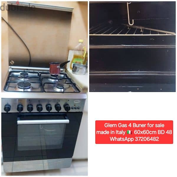 Glem gas 4 burner cooking range and other items for sale with Delivery 0