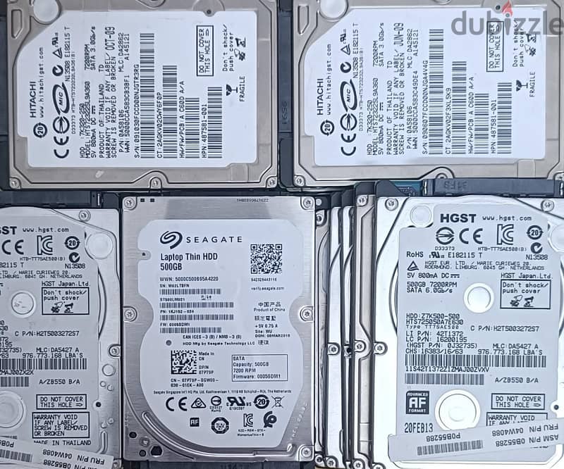 HDD HARD DISKs 500GB ONLY 5 BD 0