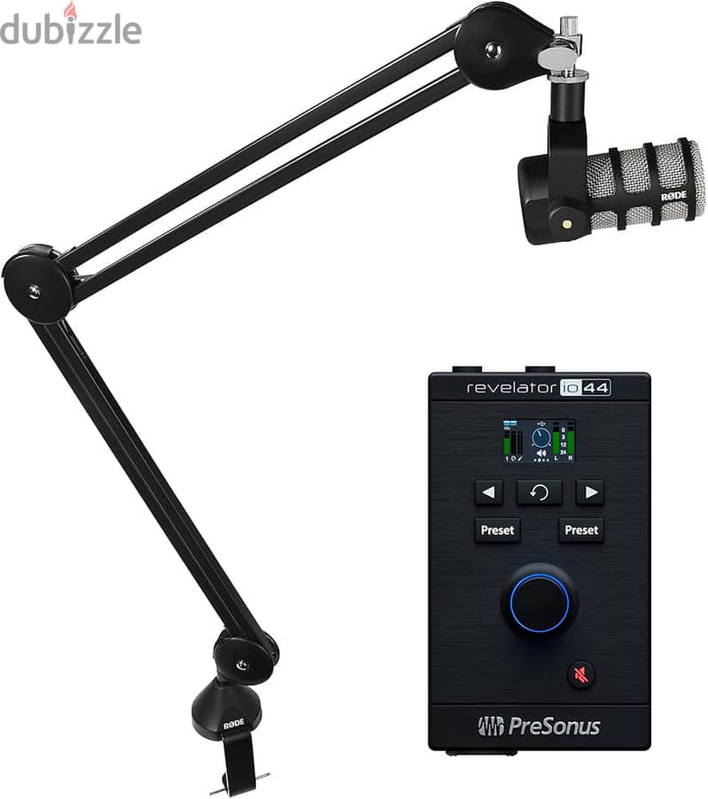 Rode Podmic + Stand + Presonus Interface |  رود مايك + ستاند + كرت صوت 0