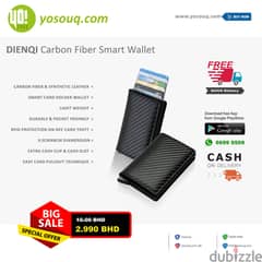 DIENQI Carbon Smart Wallet for just 2.990BD with Free Delivery 0