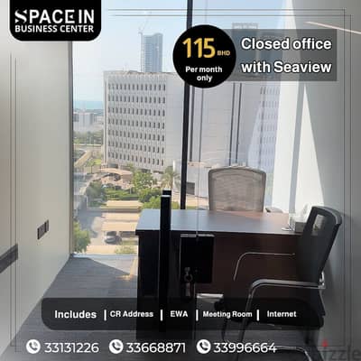 Closed Office Space With Commercial CR address Only 115 BD