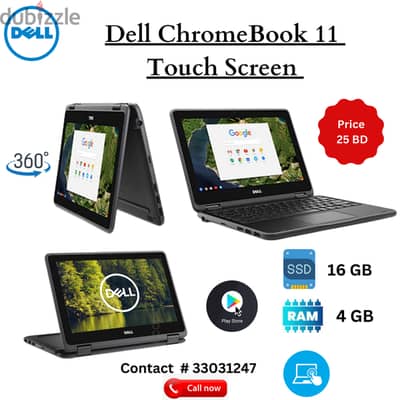 Dell | Chromebook 3189 ! Touch Screen | Rotatable Screen ! Play Store