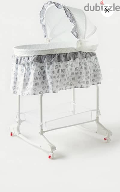 juniors Rudy Sheep Print Bassinet with Canopy