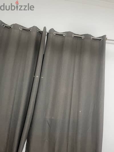 Curtains with rod for sale