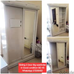 Sliding 2 door big wardrobe and other items for sale with Delivery 0