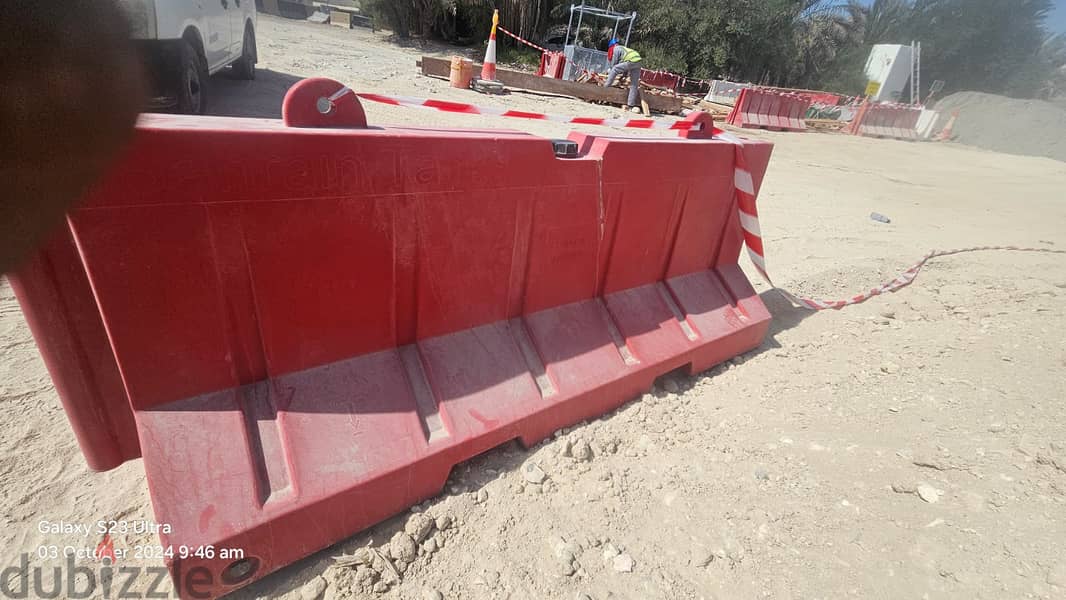 Plastic and concrete Barriers for sale, 2