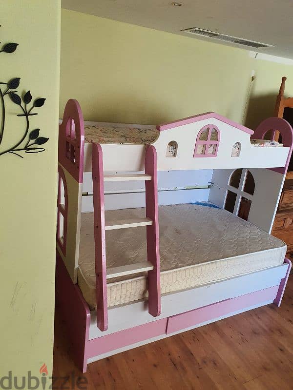 kids doll house, kitchen set and bunk bed 2