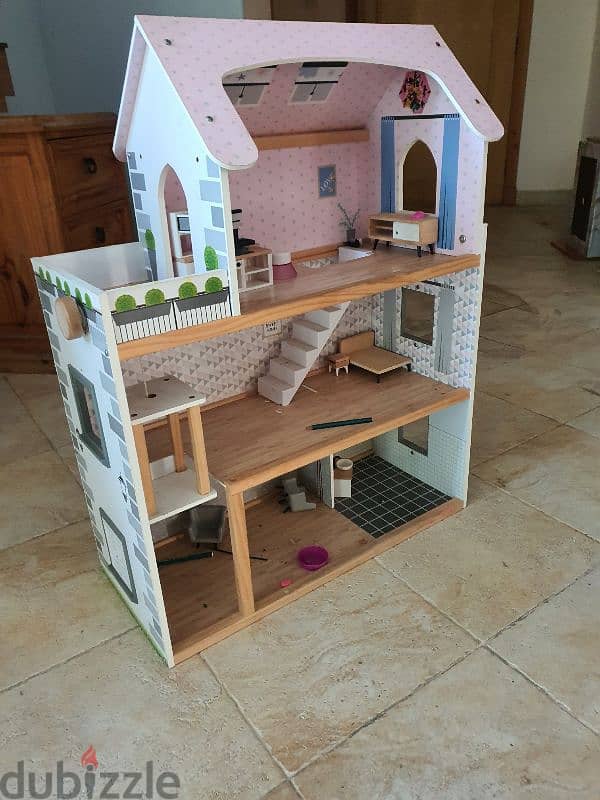 kids doll house, kitchen set and bunk bed 4