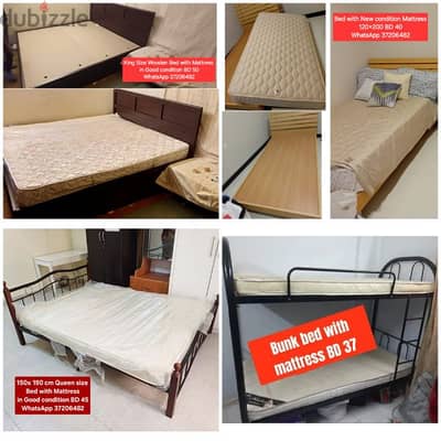 Variety of bed with Mattress in good condition for sale with Delivery