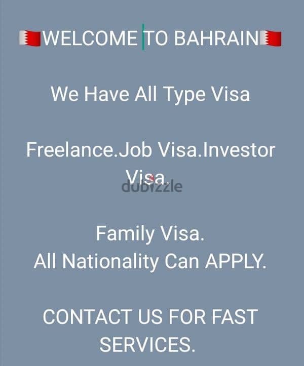 all type Bahrain visa available 0