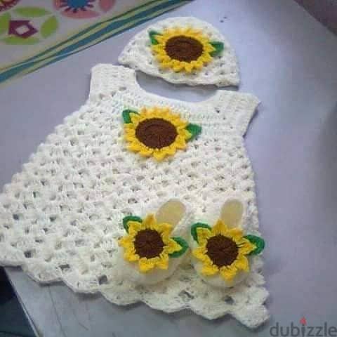 Crochet frocks and fabric clothes 3