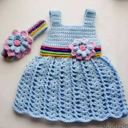 Crochet frocks and fabric clothes 5