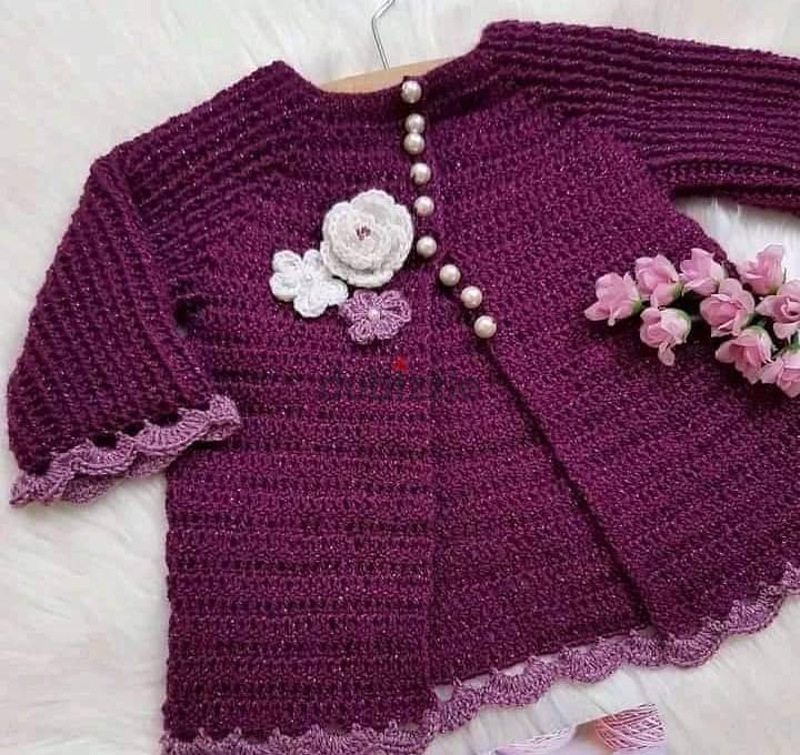 Crochet frocks and fabric clothes 6