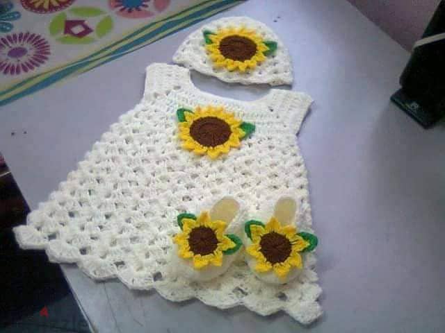 Crochet frocks and fabric clothes 7