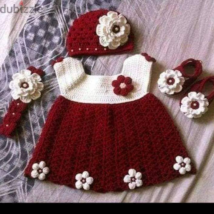 Crochet frocks and fabric clothes 8