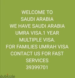 Welcome to Saudi Arabia. 1 year visit visa available 0