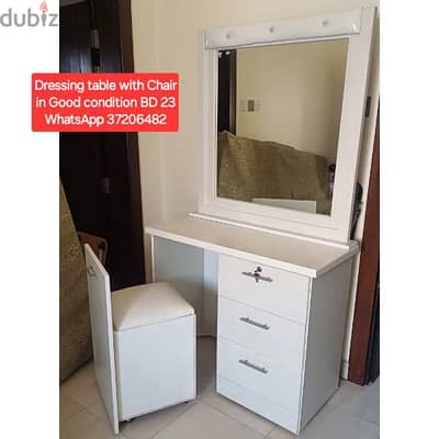 Dressing table with chair and other items for sale with Delivery