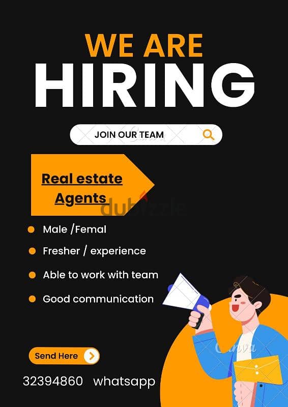 job vacancy for real estate agents only 0