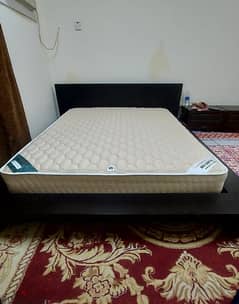 Queen size bed with mattress for sale. 0