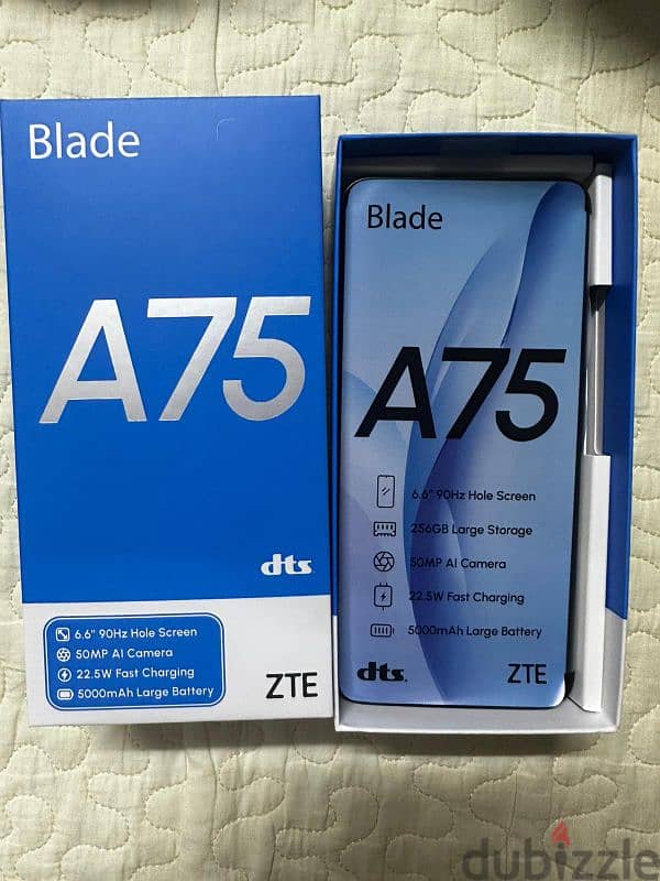 ZTE Blade A75 256GB almost new with Phone Box. Charger and case also 4