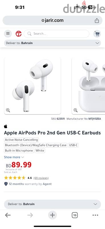 I’m selling Apple AirPods Pro 2nd Gen USB-C Earbuds Used like new